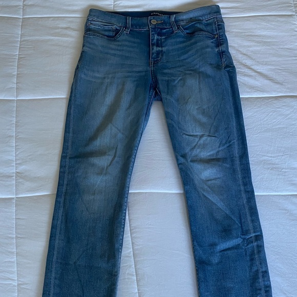Express Cropped Mid Rise Jeans - Picture 1 of 4